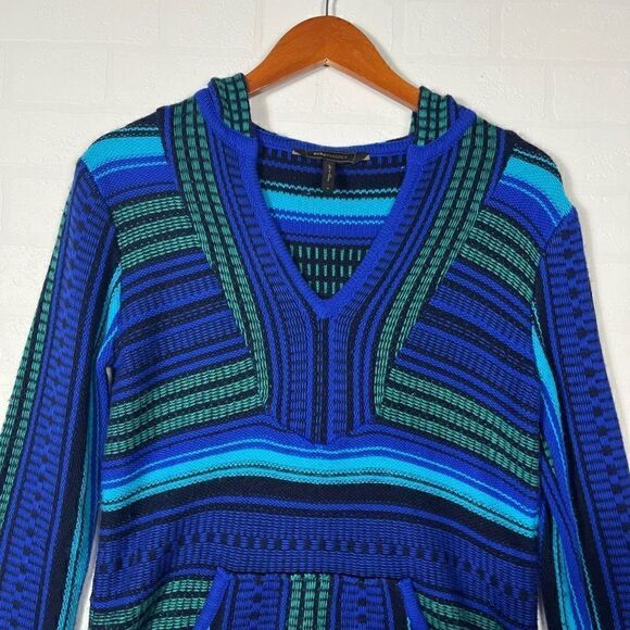 BCBGMaxAzria Hooded Sweater Womens size S High Low Hem 12% Lambswool - Picture 3 of 14